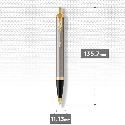 Ручка шариковая Parker IM Brushed Metal GT BP с Вашим логотипом Фото 3